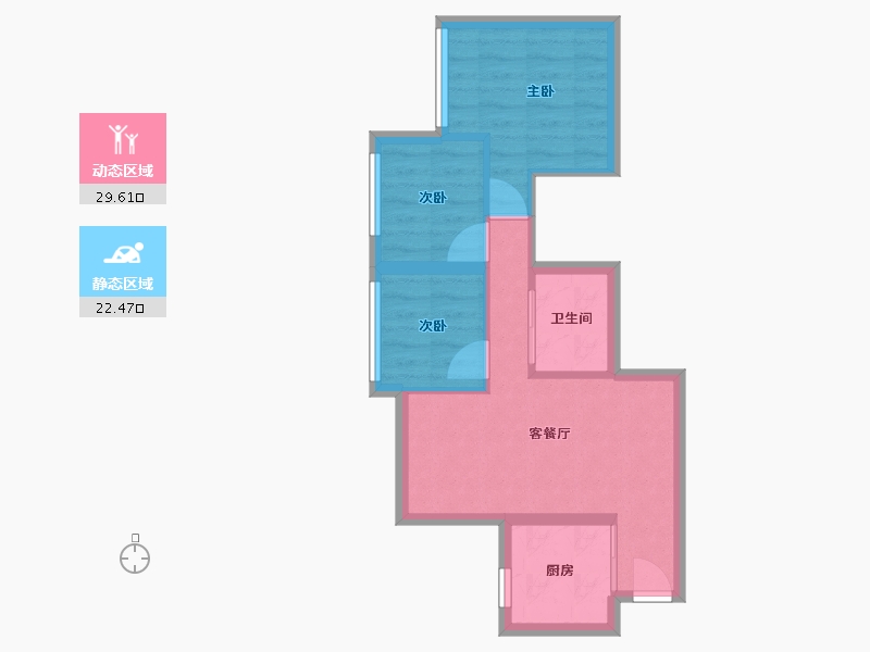 香港特别行政区-沙田区-錦泰苑-60.40-户型库-动静分区