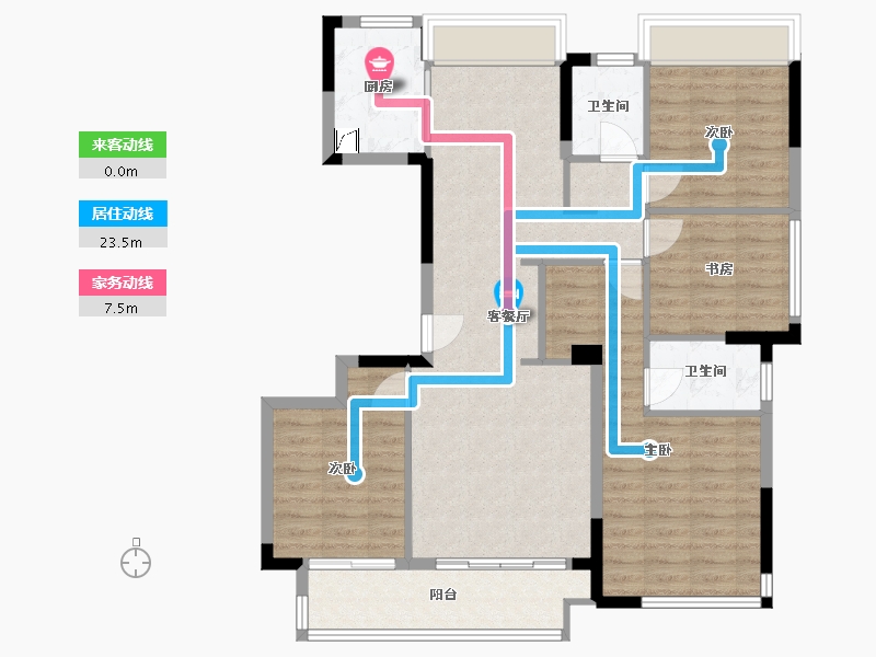 浙江省-台州市-聚贤府-109.00-户型库-动静线