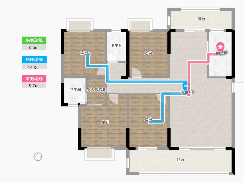 湖北省-宜昌市-洋城佳苑-140.00-户型库-动静线