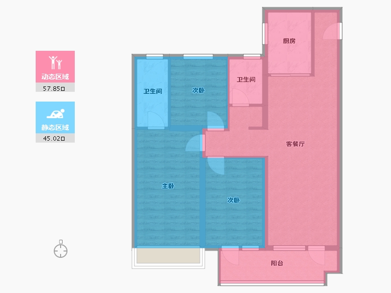 山东省-青岛市-宸悦府-92.00-户型库-动静分区