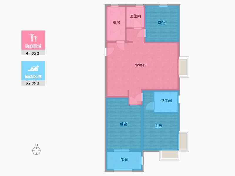 山东省-日照市-安泰悠山美居-91.00-户型库-动静分区