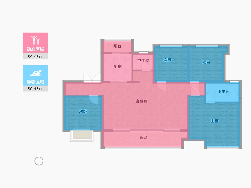 四川省-南充市-优品道龙玺湾-99.46-户型库-动静分区