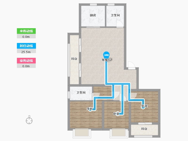 浙江省-台州市-伟星诚园-90.00-户型库-动静线