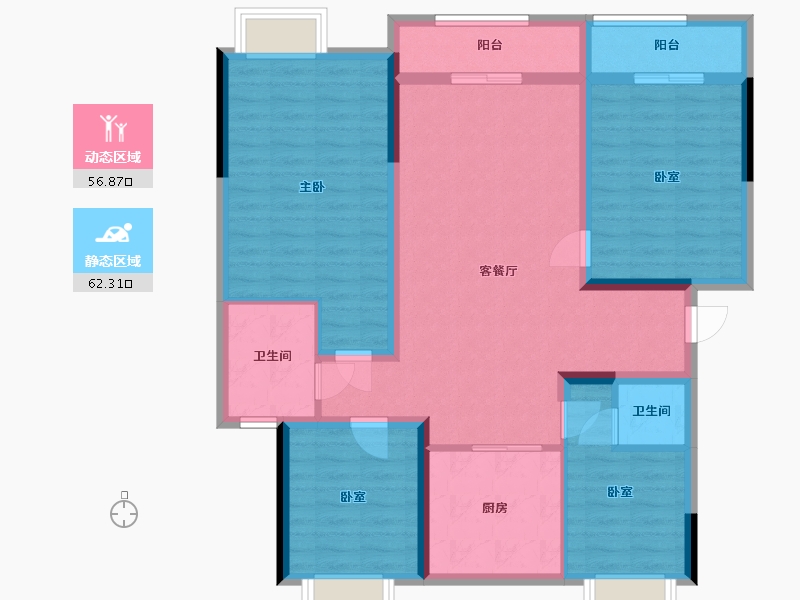 浙江省-绍兴市-永利天泽府-115.00-户型库-动静分区