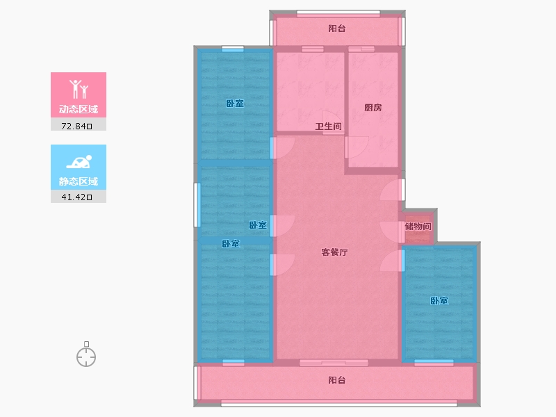 北京-北京市-天鑫家园-一期-101.00-户型库-动静分区