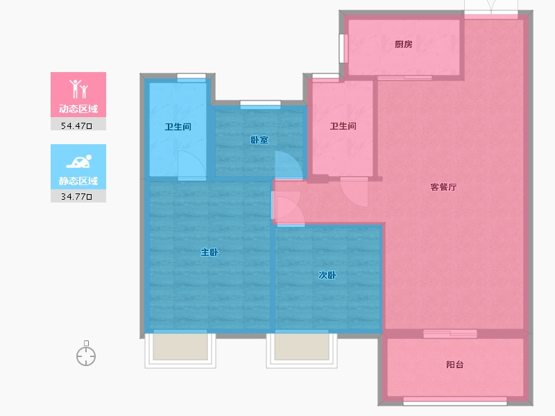 山西省-晋城市-开元四季-80.00-户型库-动静分区