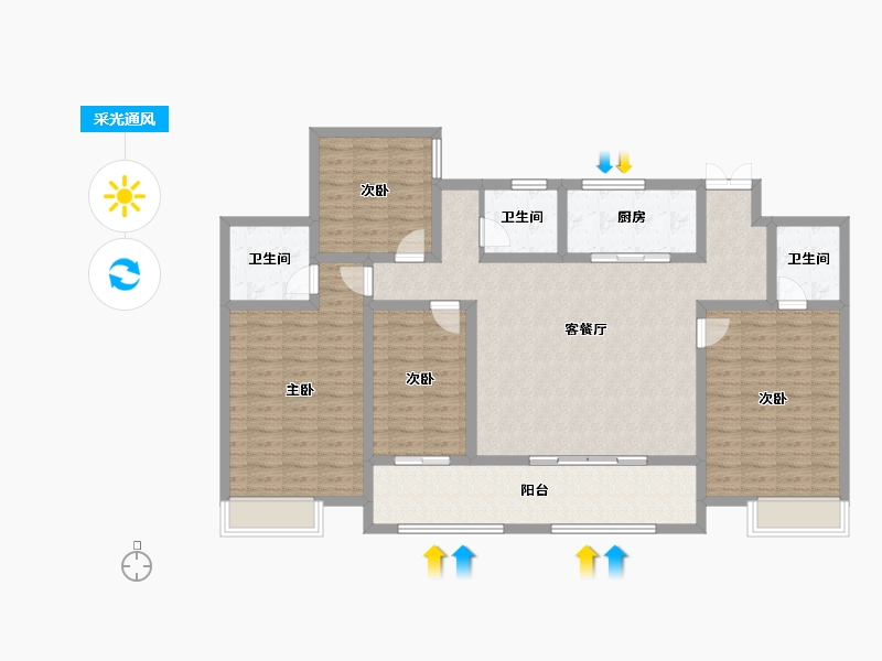 河南省-安阳市-帝湖森林公园-180.00-户型库-采光通风