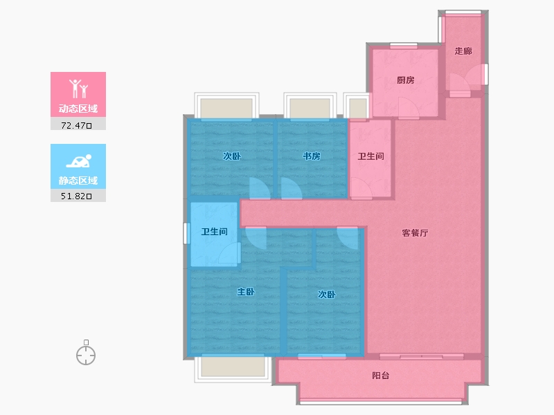 云南省-昭通市-乌蒙水乡-119.00-户型库-动静分区