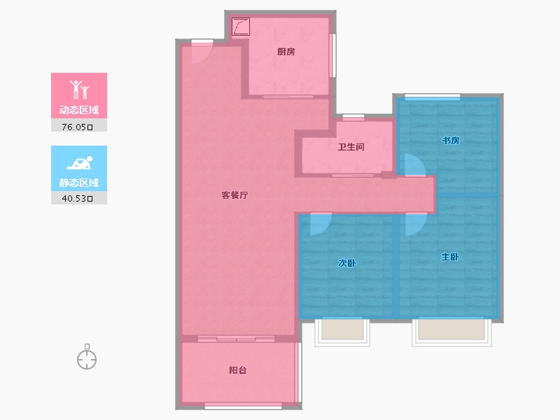 安徽省-巢湖市-保利和府-105.00-户型库-动静分区