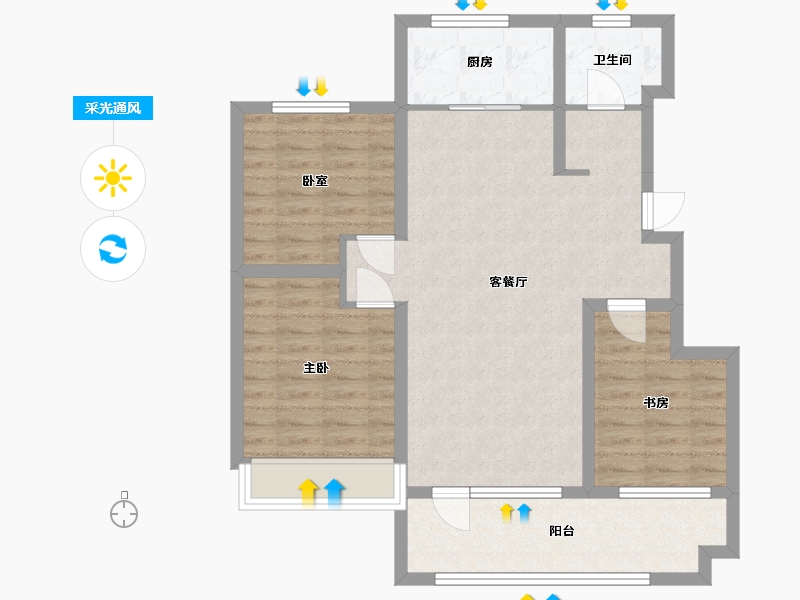 山东省-日照市-开元上城-89.00-户型库-采光通风