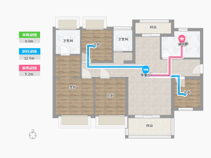 广东省-深圳市-爱华新村-89.60-户型库-动静线