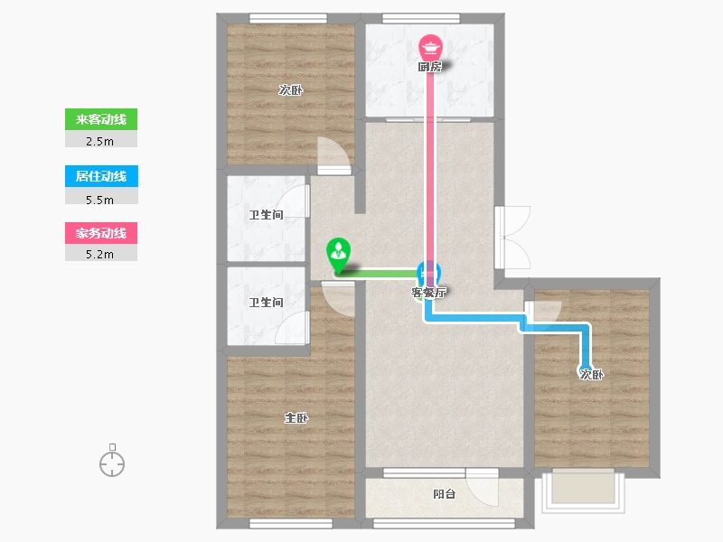 山西省-朔州市-景秀文博苑-100.00-户型库-动静线