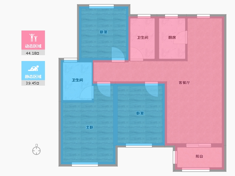 河北省-衡水市-景旭孔雀城-87.00-户型库-动静分区