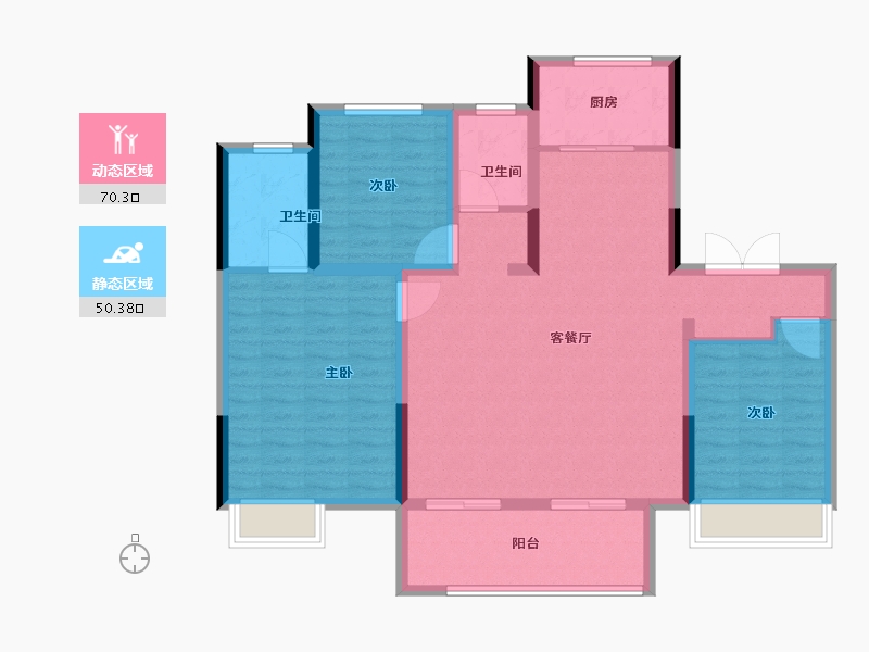 河南省-安阳市-建业公园里-109.00-户型库-动静分区