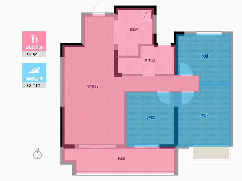 安徽省-阜阳市-金科城集美云景-77.00-户型库-动静分区