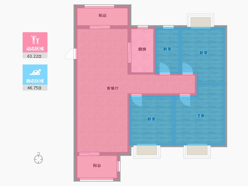 河南省-平顶山市-启德华府-98.00-户型库-动静分区