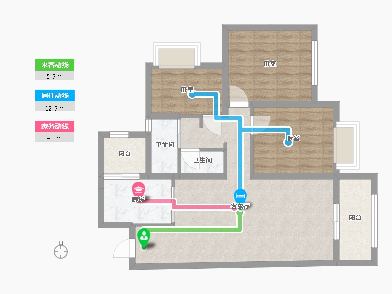 四川省-眉山市-天府智慧城-80.00-户型库-动静线