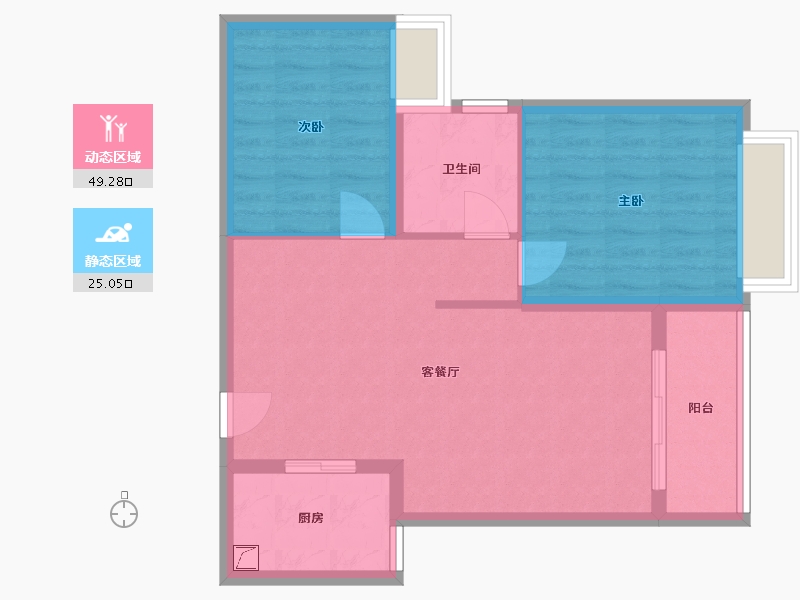 河南省-驻马店市-聚龙湾-75.00-户型库-动静分区