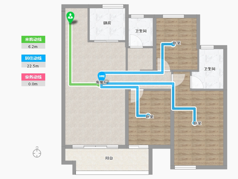 河南省-信阳市-柳岸春风-107.00-户型库-动静线