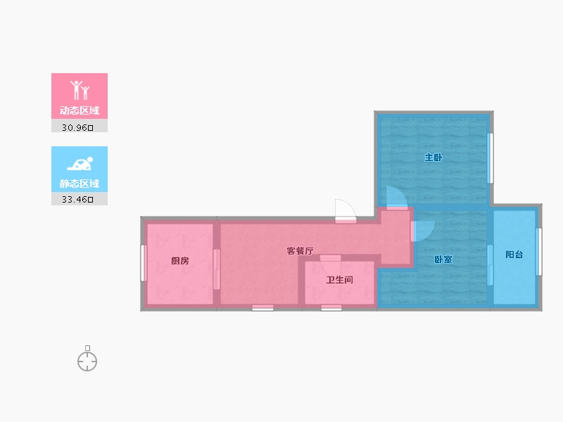 江苏省-南通市-凤凰城-65.00-户型库-动静分区