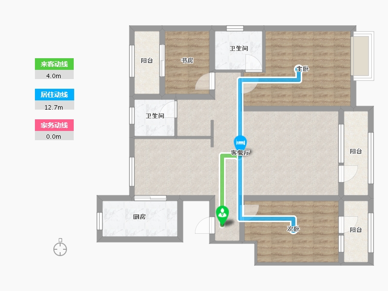 宁夏回族自治区-中卫市-观园悦府-100.28-户型库-动静线