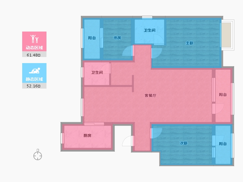 宁夏回族自治区-中卫市-观园悦府-100.28-户型库-动静分区