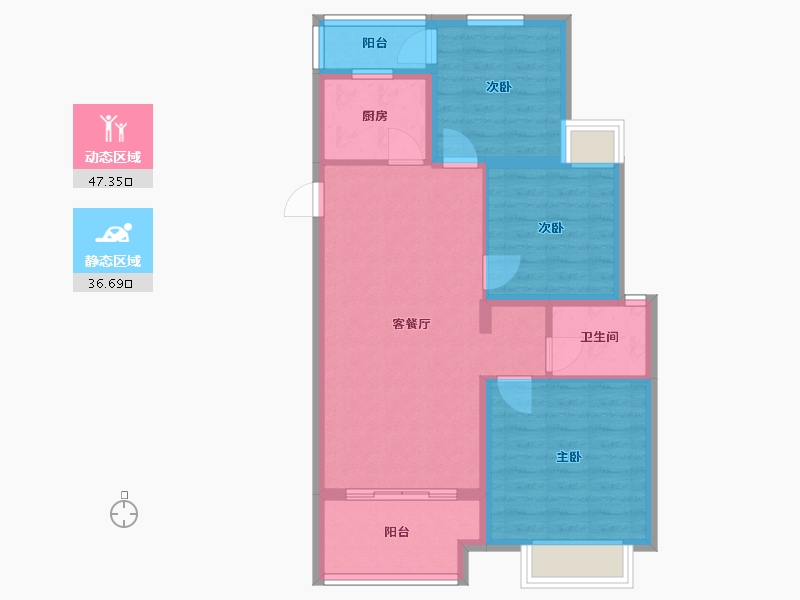 江西省-九江市-新加坡国际健康城-74.66-户型库-动静分区