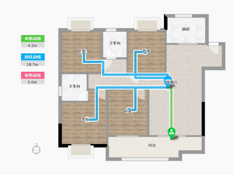 福建省-三明市-书香小筑-104.00-户型库-动静线