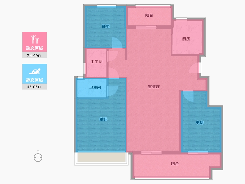 山东省-枣庄市-新华佳园-108.96-户型库-动静分区