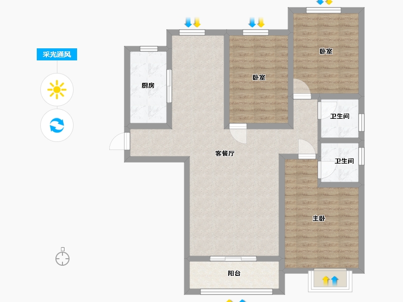 河北省-邢台市-好泰御捷城-99.00-户型库-采光通风