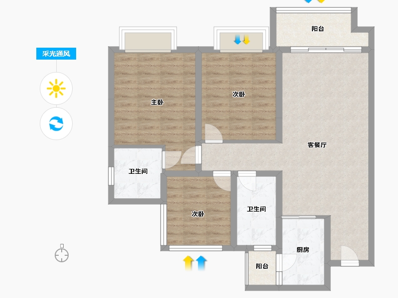 四川省-眉山市-领地彭山观江府-89.00-户型库-采光通风