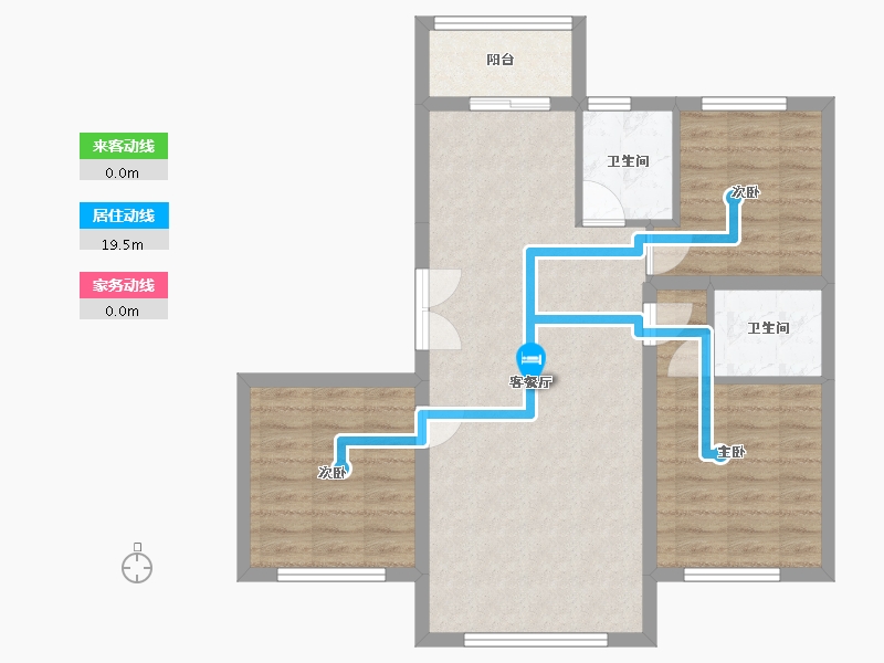 黑龙江省-哈尔滨市-福邸小区-85.00-户型库-动静线