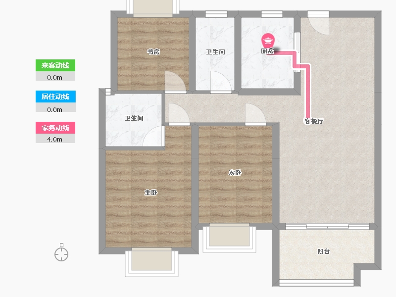 湖北省-黄石市-铜锣湾-84.86-户型库-动静线