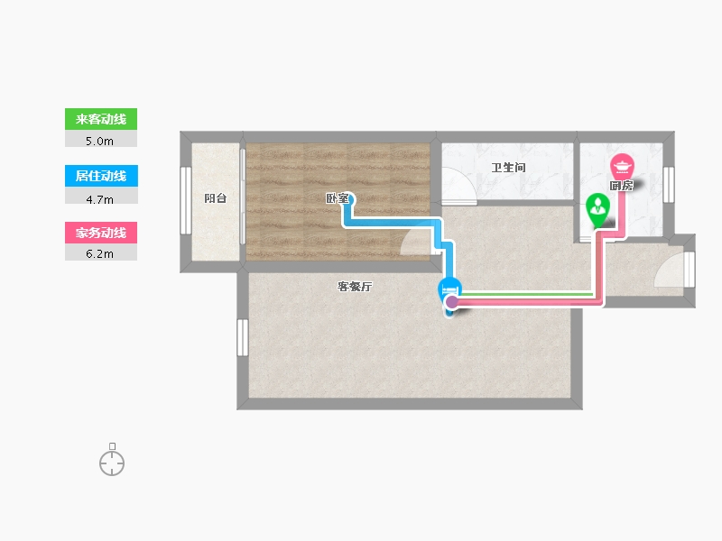 山东省-青岛市-新贵都-D区-63.38-户型库-动静线