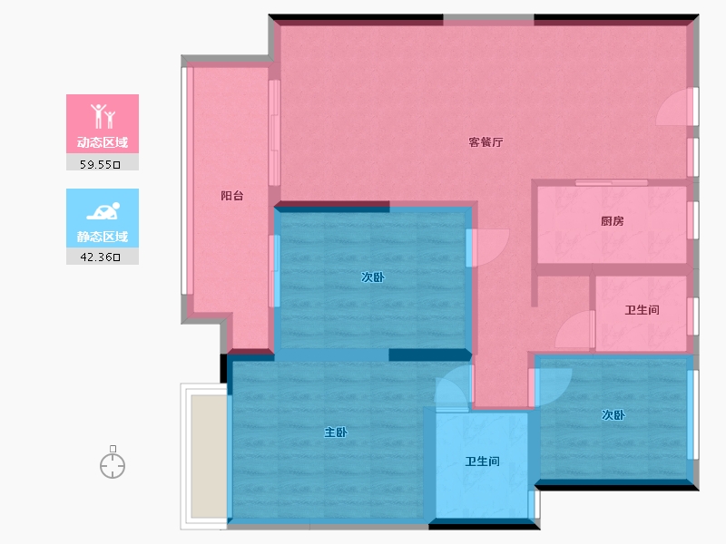 河南省-南阳市- 华清园.美林名著-120.00-户型库-动静分区