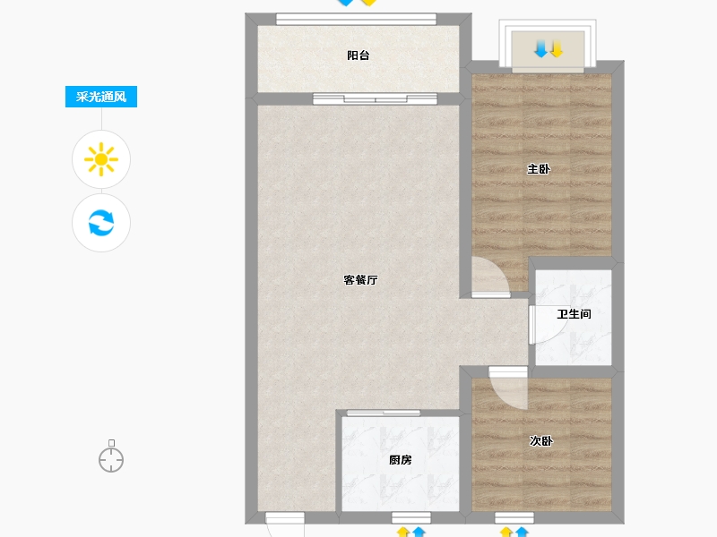 河北省-保定市-水岸8号-75.00-户型库-采光通风