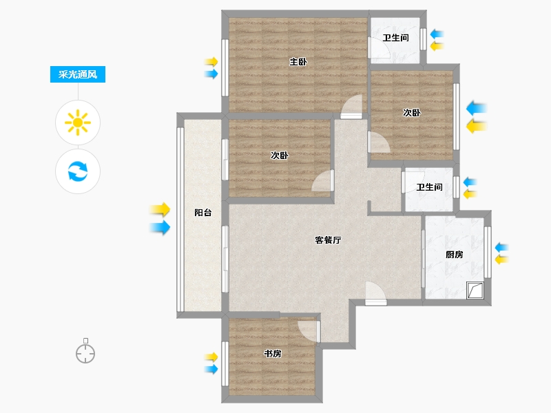 安徽省-宣城市-广宁望府-97.00-户型库-采光通风