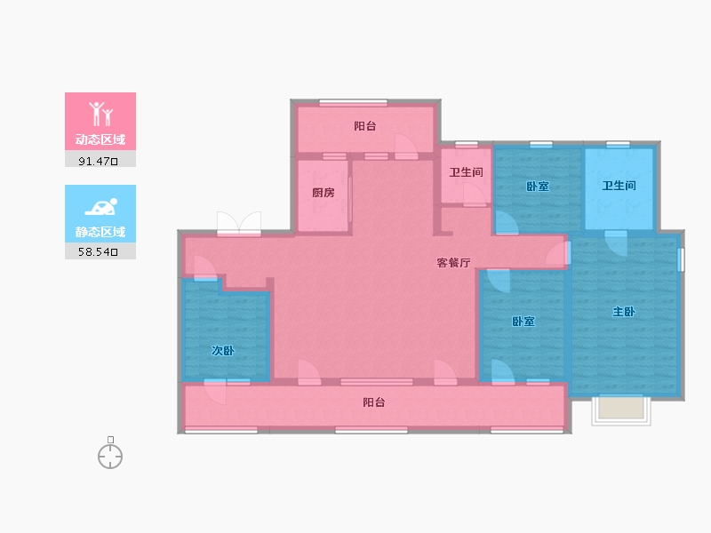 山东省-青岛市-影都壹号-165.00-户型库-动静分区