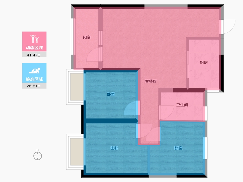 山东省-青岛市-中欧国际城-65.00-户型库-动静分区