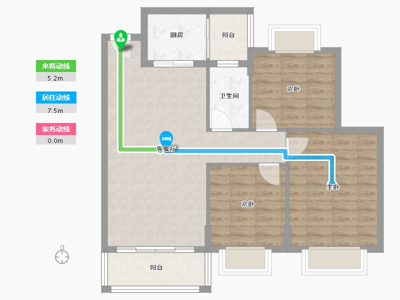 广东省-湛江市-悦福名府-90.00-户型库-动静线