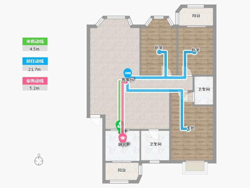 四川省-成都市-紫荆馨苑-115.00-户型库-动静线