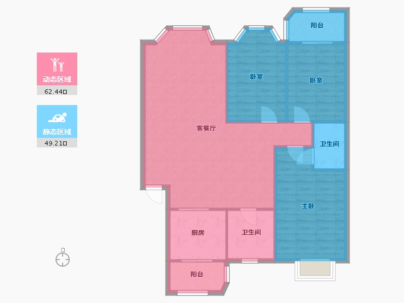 四川省-成都市-紫荆馨苑-115.00-户型库-动静分区