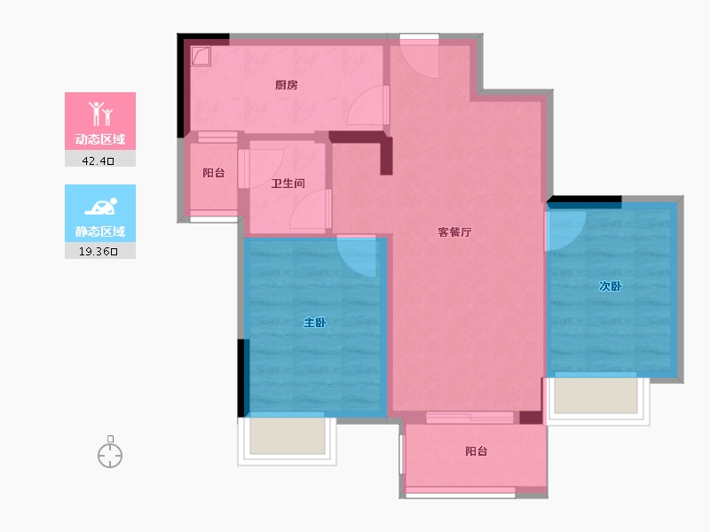 重庆-重庆市-江南万科城-59.00-户型库-动静分区