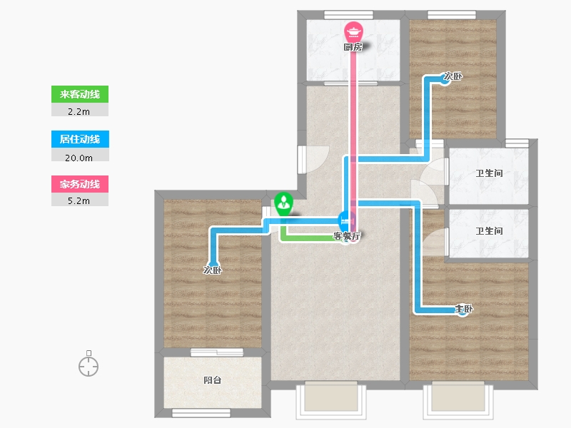 山西省-临汾市-金域王府-90.00-户型库-动静线