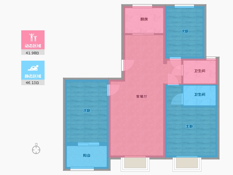 山西省-临汾市-金域王府-90.00-户型库-动静分区