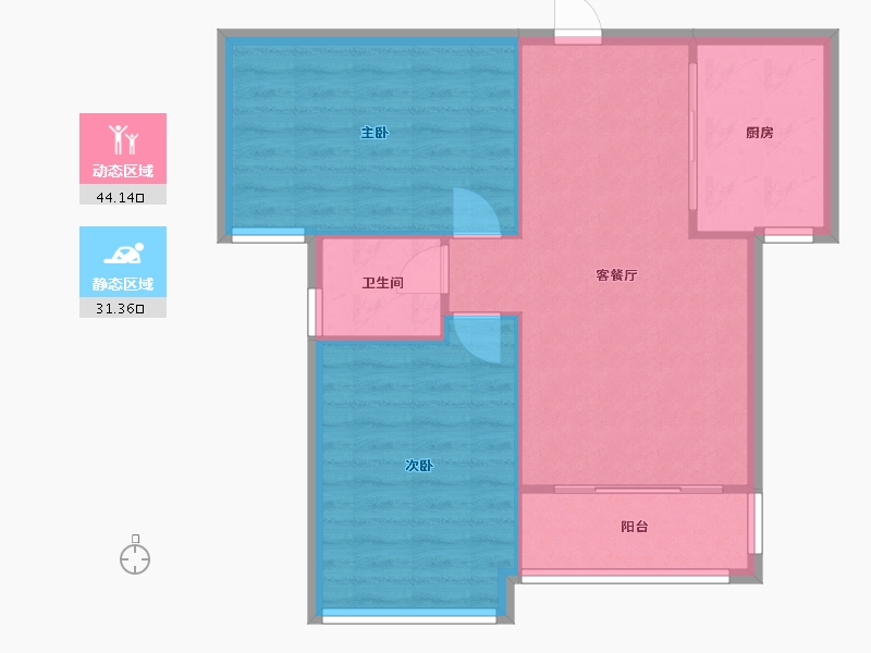 湖南省-长沙市-长城水郡-69.00-户型库-动静分区