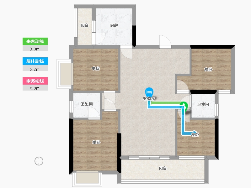 福建省-泉州市-福邸美景-98.00-户型库-动静线