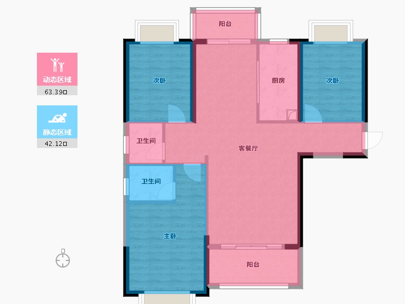 湖南省-永州市-九嶷花园-98.00-户型库-动静分区