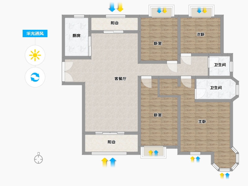 陕西省-渭南市-海兴国际-138.00-户型库-采光通风