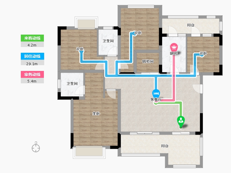 四川省-广安市-御溪湖畔-100.00-户型库-动静线